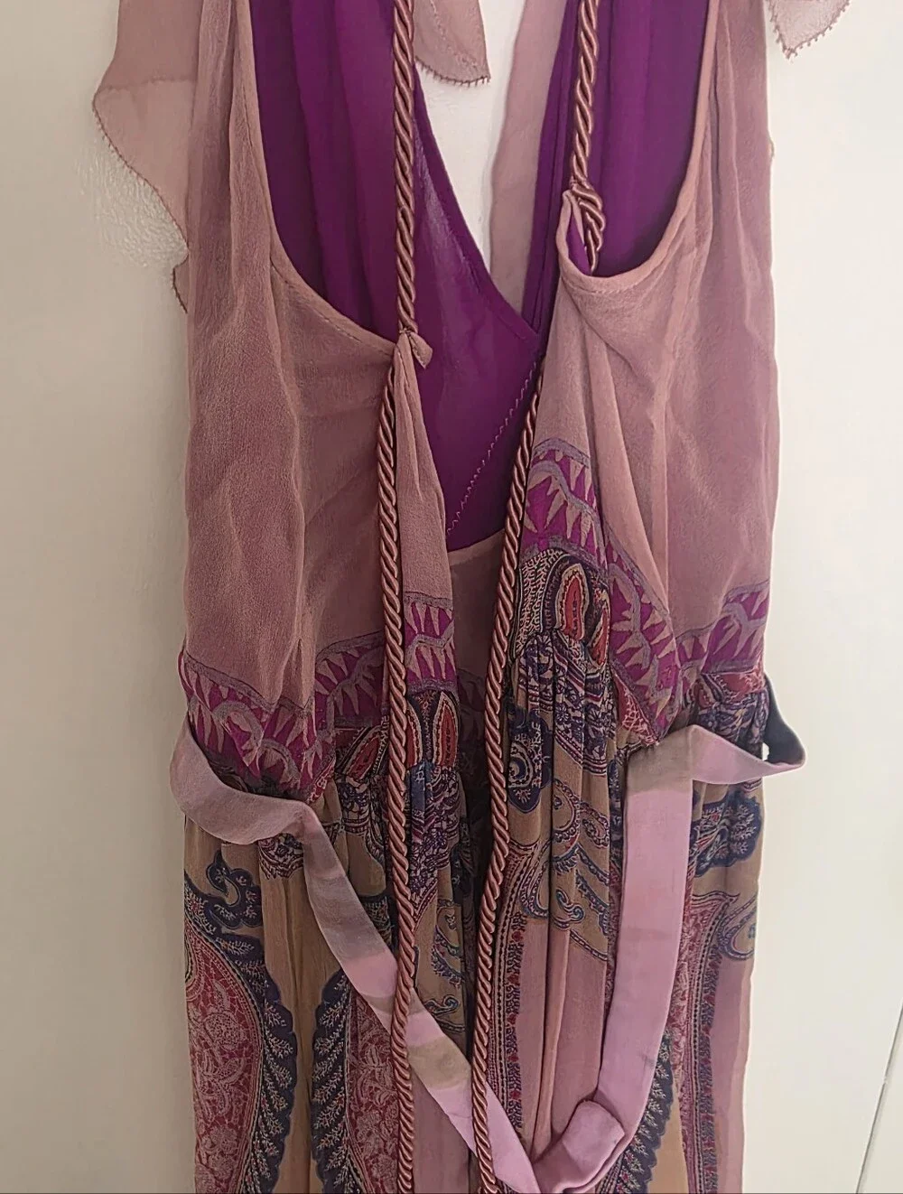 Etro Lavender-Purple Halter Paisley Maxi Dress